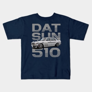 Drive The Classic Car - Datsun 510 (Grey) Kids T-Shirt